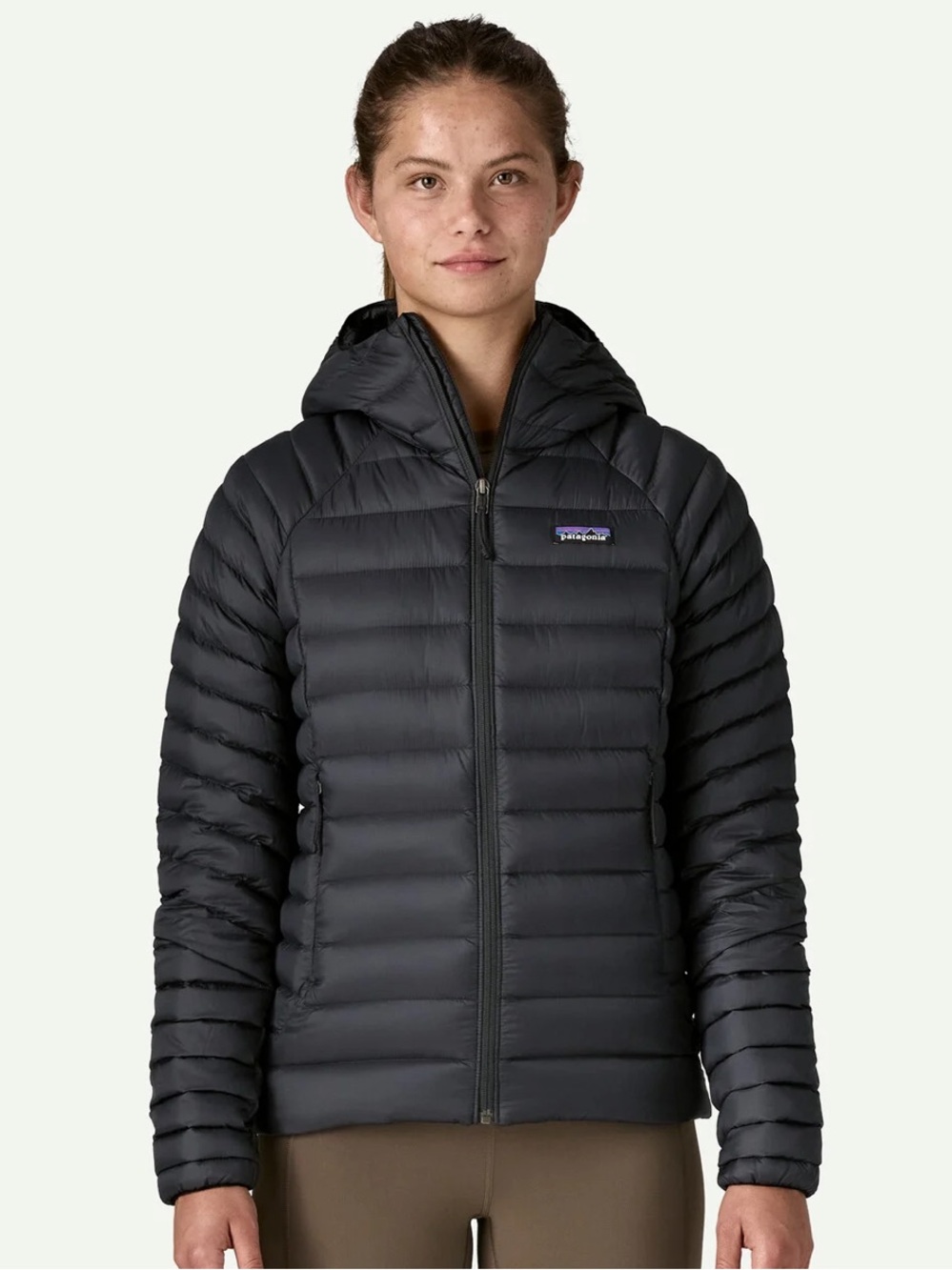 New Patagonia Women's Down Sweater Hoodie Puffer Jacket Black Size Small